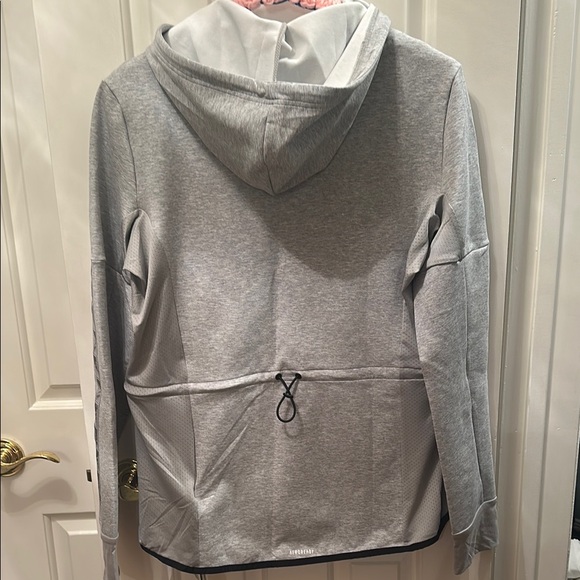 Adidas Gray Zip-Up Hoodie Jacket with Hood - Picture 2 of 3